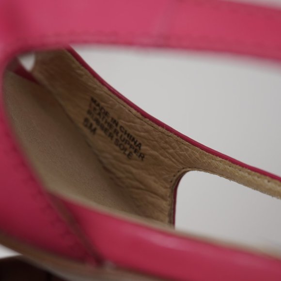 Michael Kors pink strappy slingback sandal heels size 6 - Picture 3 of 4